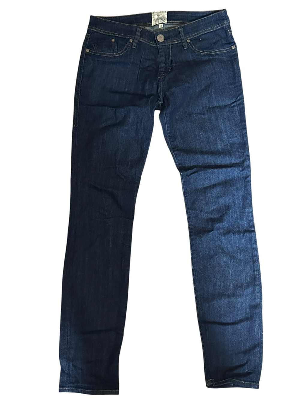 Dylan George Lexington Dark Wash Straight Leg Jeans Size 27 Stretch USA Denim